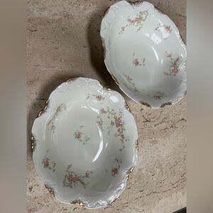 Old Abbey by Warwick 9.5" Oval Vegetable Bowl Sold Together (2 Bowls) USA 1949